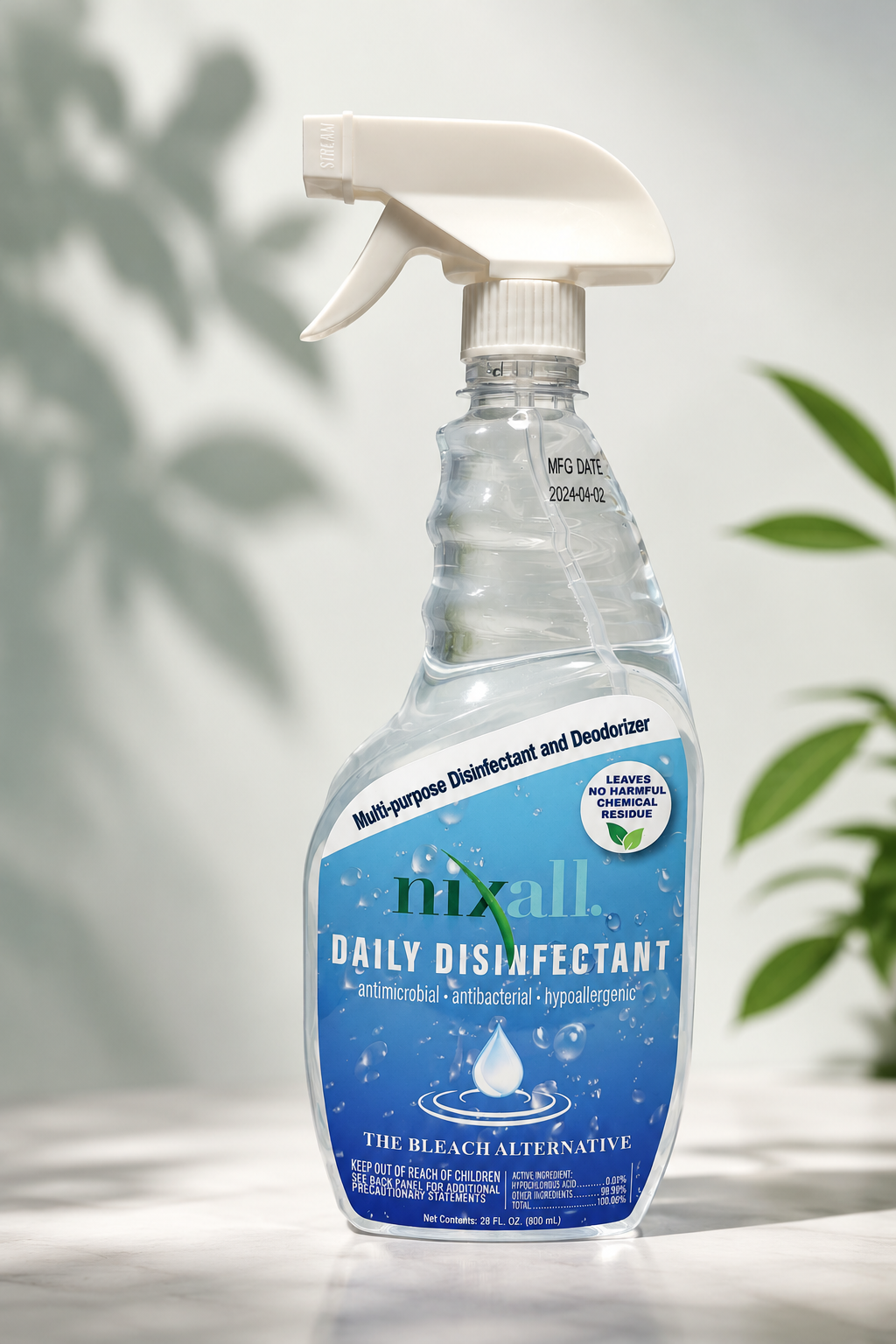 Nixall Daily Disinfectant wholesale trigger sprayer bottle
